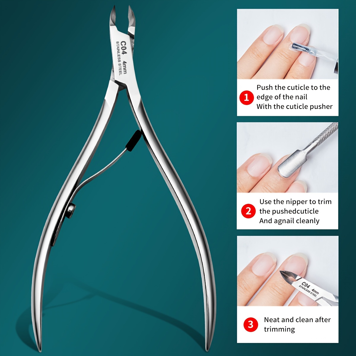 

Um Supplies Cuticle Trimmer | Hangnail Remover | Extremely Sharp | Professional Cuticle Nippers | Stainless Steel | Cuticle Clippers | Pedicure Manicure Tool C04(5mm)