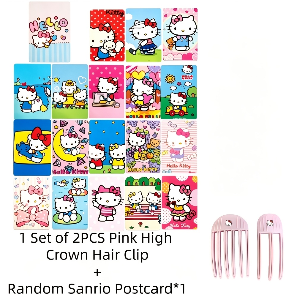 Image of 1 Set Of 2pcs High Crown Hair Clip For Hair , Women's New Style Hair Styling Comb, Lazy Forehead Bangs Styling, With A Random Postcard.