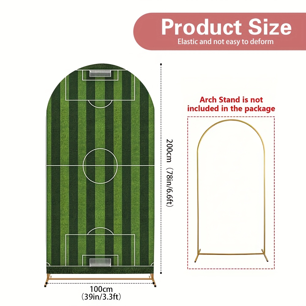 TEMU 1 para de de de fútbol, con impresión 2D, fácil de instalar y diseño reutilizable, para bautizos, lugares para fotos de pasteles, banquetes,