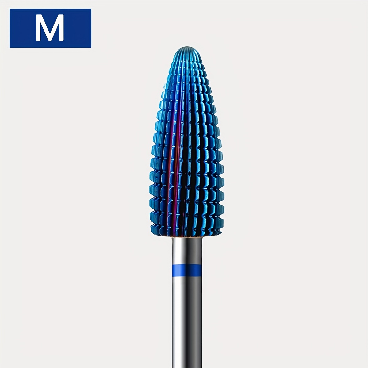 Image of 1pc Carbide Nail Drill Bit - C/m/f Grit, Blue Coated Carbide Tip, Stable Shank For Pedicure & Manicure, Odorless Nail Drill Bits Suitable For Foot & Accessories (professional & Use)