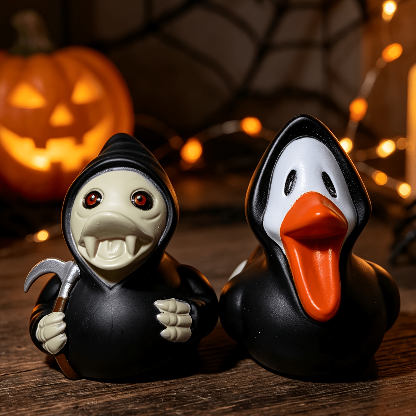 TEMU 2pcs Collectible Doll, Black Robe Companion, Halloween Holiday Decorative Ornament, Desktop Decoration, Car Ornament, Party Decoration, Hobby