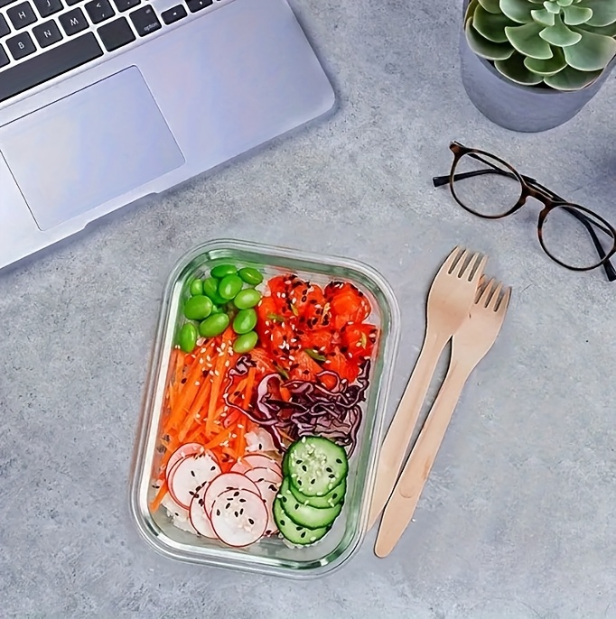 home and kitchen supplies removable glass fresh keeping box multi specified bento box 12pcs set of leak proof refrigerated sealed lunch box food storage and storage set Product details 2