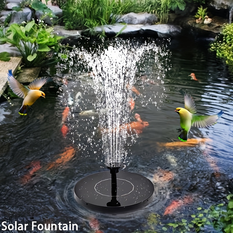 

1pc Solar Fountain Bird Bath Pump With Upgraded Floating Panels - Portable, Self-contained Water Circulation System For , Gardens, Swimming Pools | Attracts Bird , Solar Bird Bath Fountain