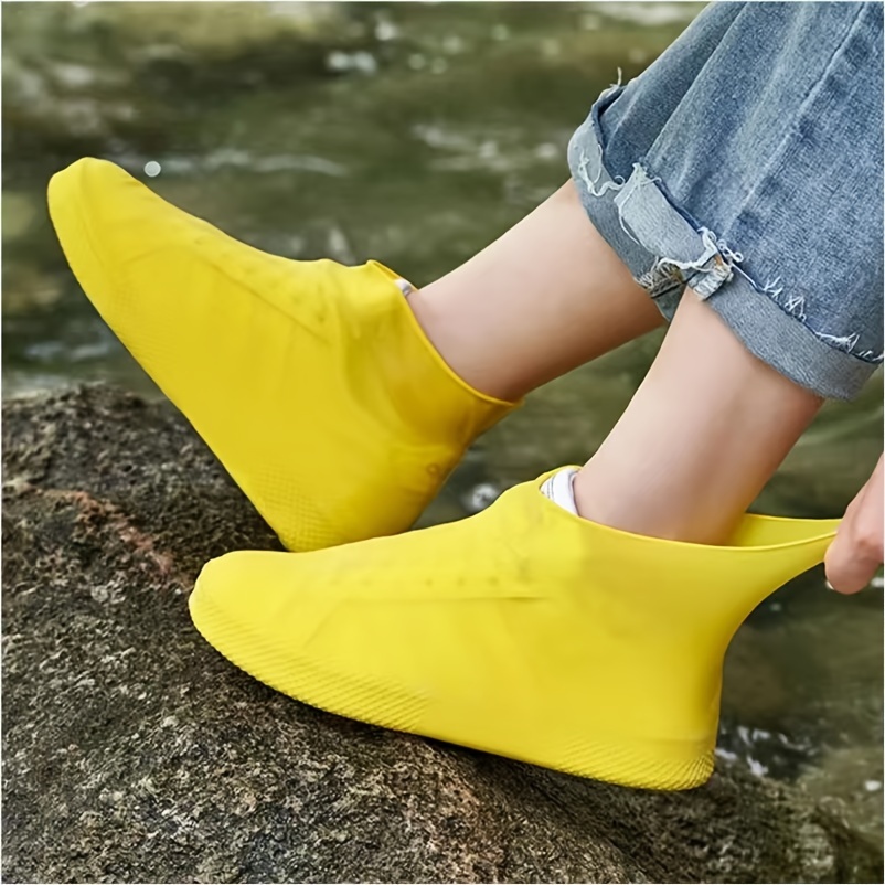 

Silicone Shoe Covers - Unisex, Non-slip, , For Outdoor Use, Solid Color, Minimalist Style, Lightweight Design, , Foam-free, Hand Washable - 1 Pair