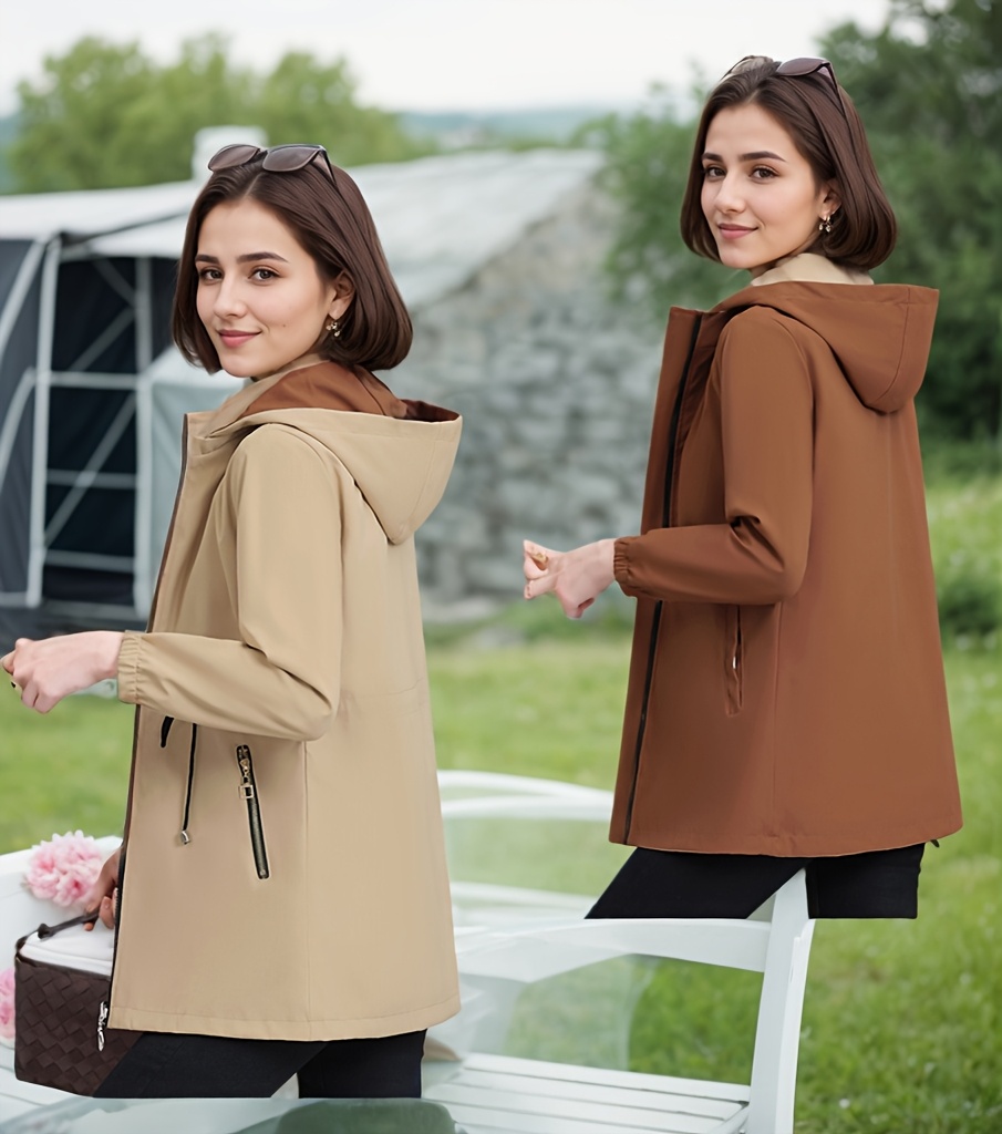 Chamarra elegante y moderna de longitud media, disponible en varios colores