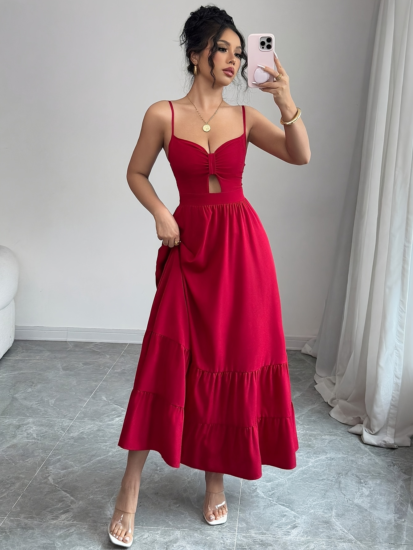 red dress temu red dress women sold on Temu United States