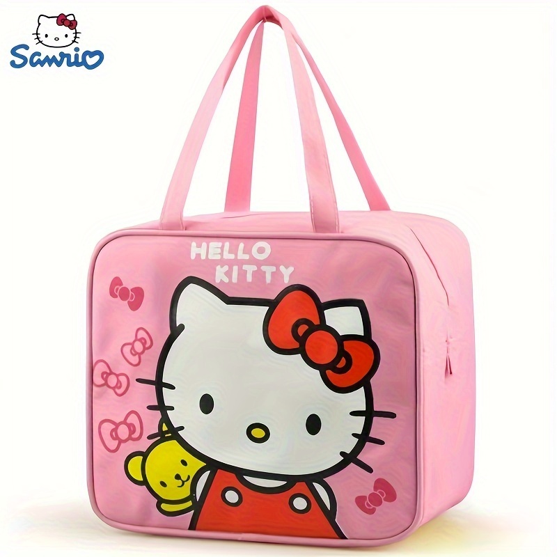 

Hello Kitty Insulated Lunch Bag, 1pc, Cute Thick Waterproof Tote Lunch Box, Cartoon Bento Bag With Thermal Insulation For Outdoor Activities, Travel, Camping
