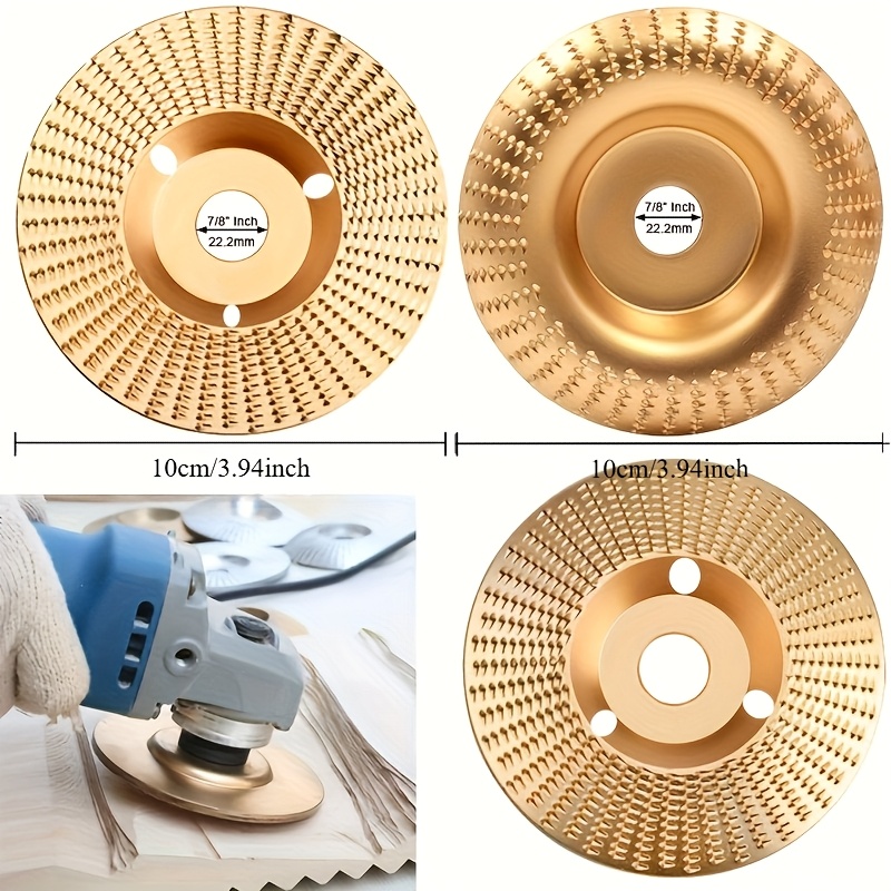 Image of 3/6pcs Sanding Disc Wood, Rasp Disc (diameter 125mm X 22.2mm), Wood Grinding Wheel, Grinding Wheel, Carving Tools, Angle Grinder, Angle Grinder, Sanding Wheel, Angle Grinder