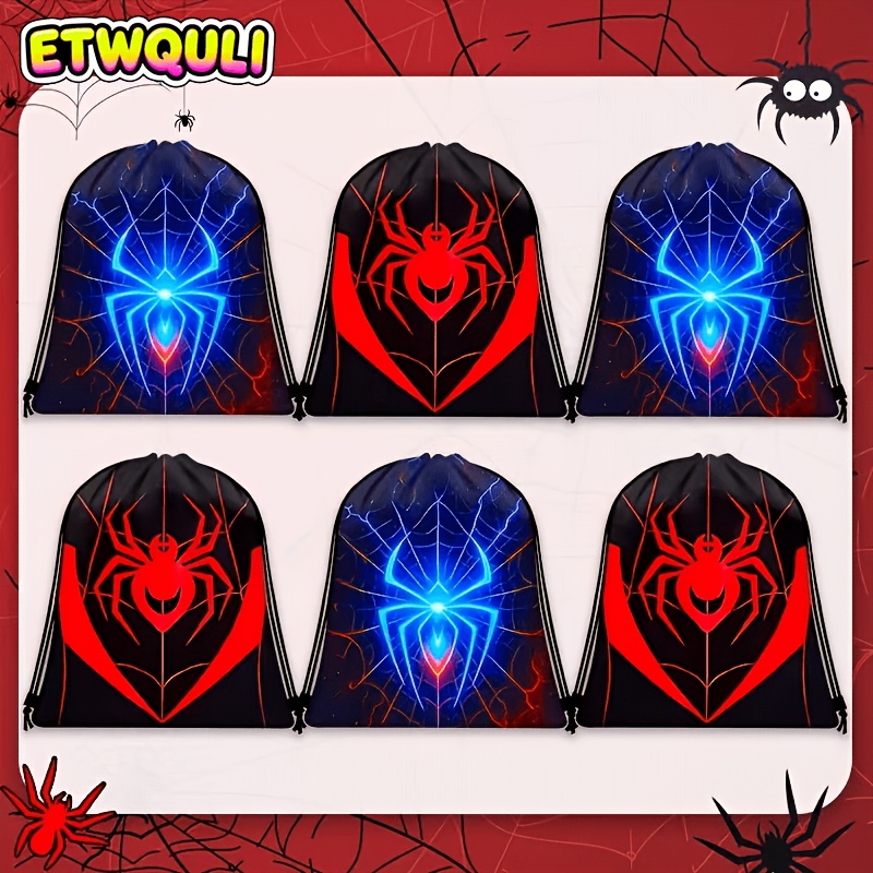 TEMU Gift For Her/him Etwquli 6pcs -themed Drawstring Gift Bags, Sports Birthday Party Gift Supplies, Party Storage Drawstring Sports Bags, Party