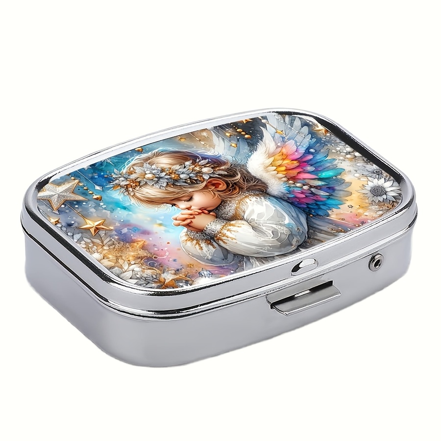 Portable Two-Compartment Pill Box
