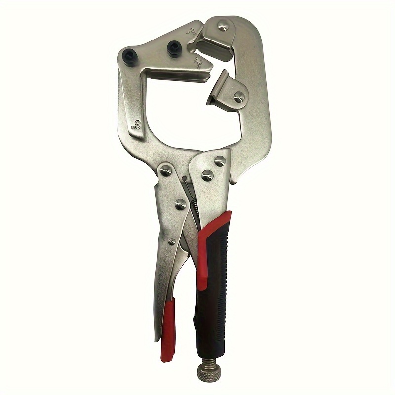 

1pc Heavy-duty Pipe Clamping Pliers - 10-inch, Steel, For Round & Square Clamps, Welding Tool, , For Professional Welders / Diy Projects, Construction