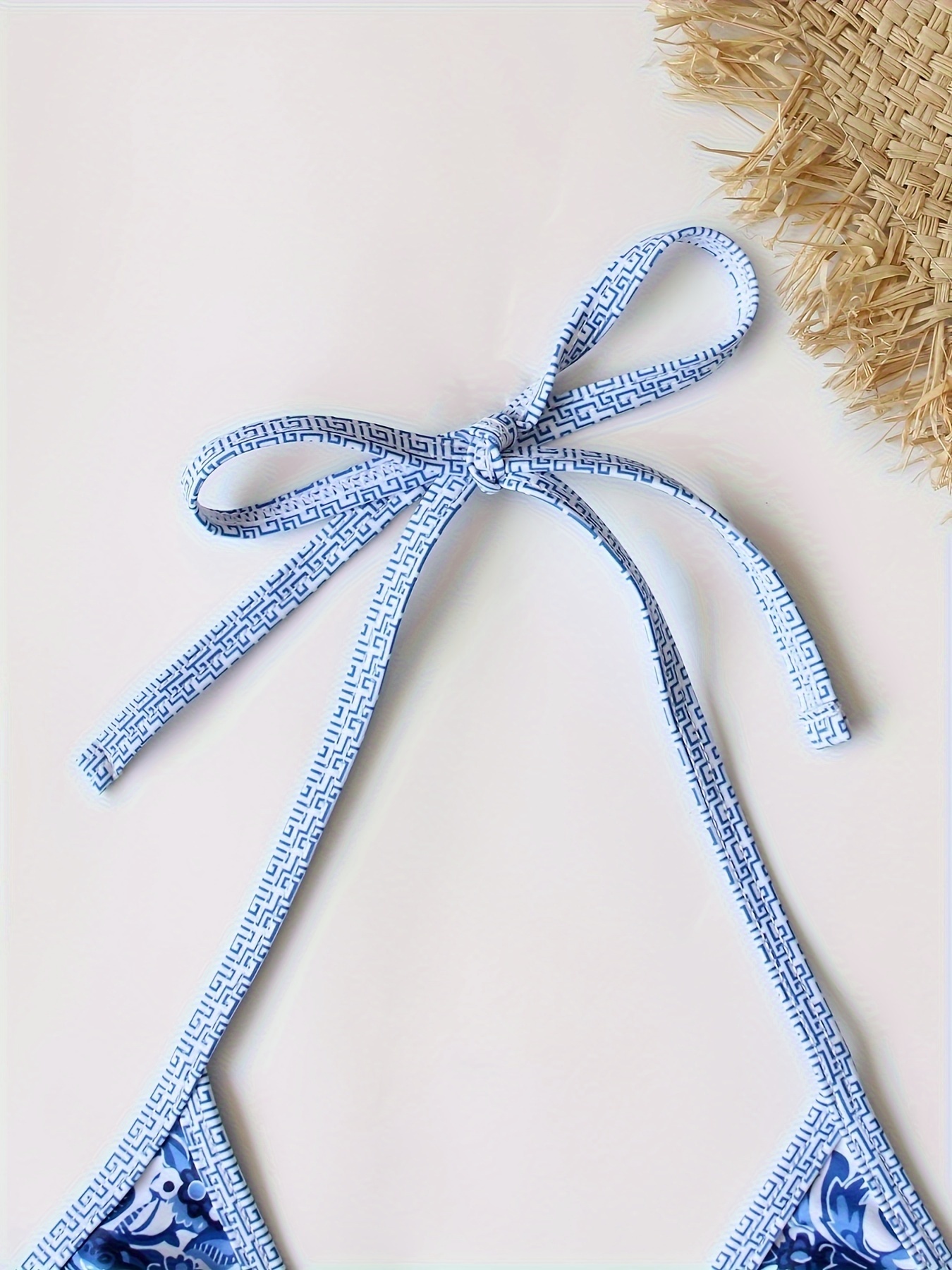 Blue and White Porcelain Women's Fashion Bikini Swimsuit