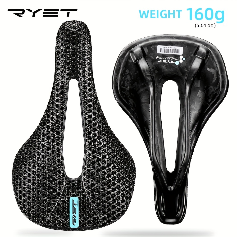 

Selle de vélo en imprimée en 3D RYET 140mm 143mm pour la route, le VTT et le cyclisme, avec des parties de siège et des coussins de selle.