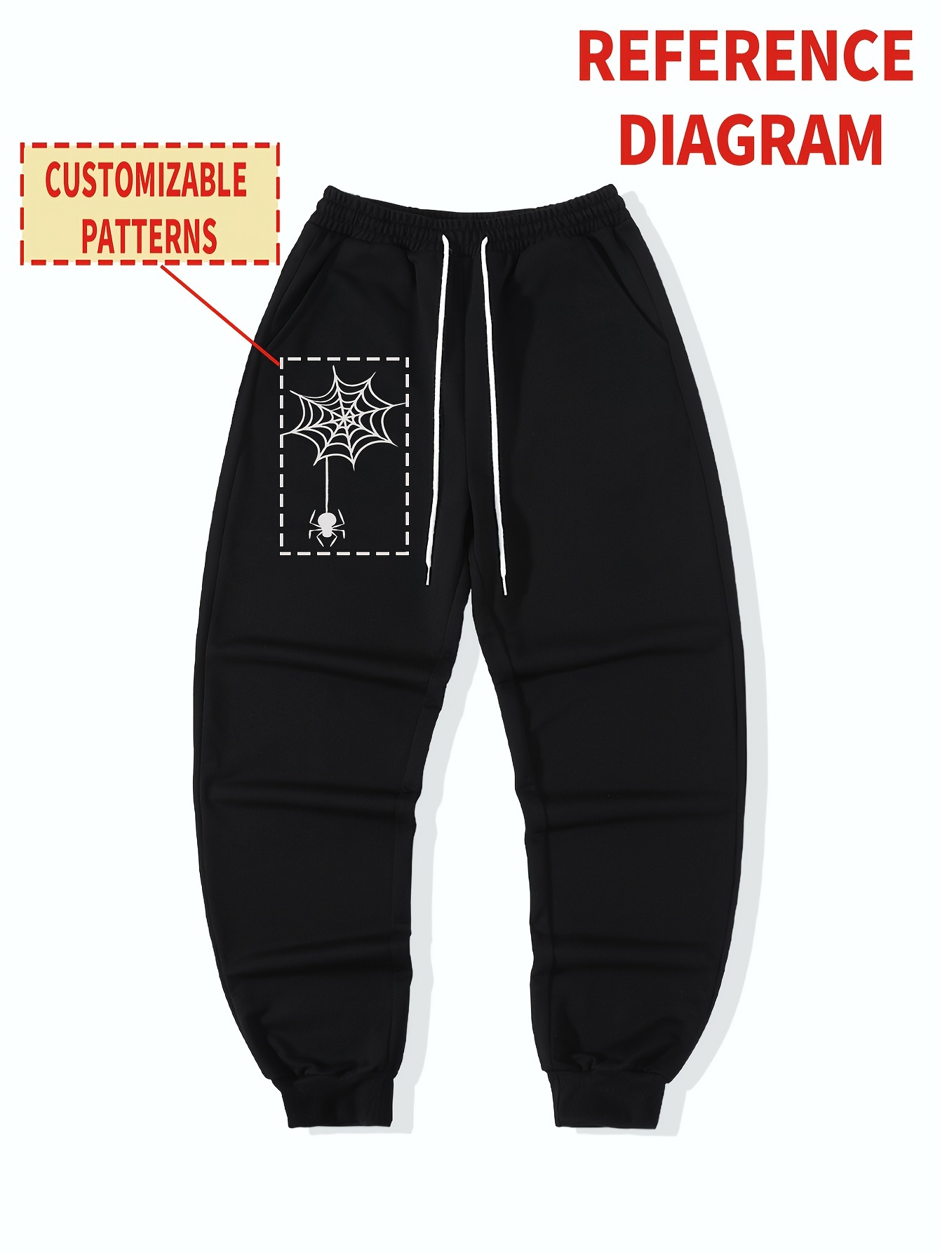 Men s Front Custom Sweatpants Pockets Casual Drawstring Temu