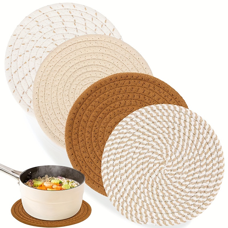 

Un ensemble de 4 tapis résistants à la chaleur de 7 pouces, des sous-verres de cuisine durables et des tapis de pot, protègent les et les tapis de table, décoration de base pour et la ferme