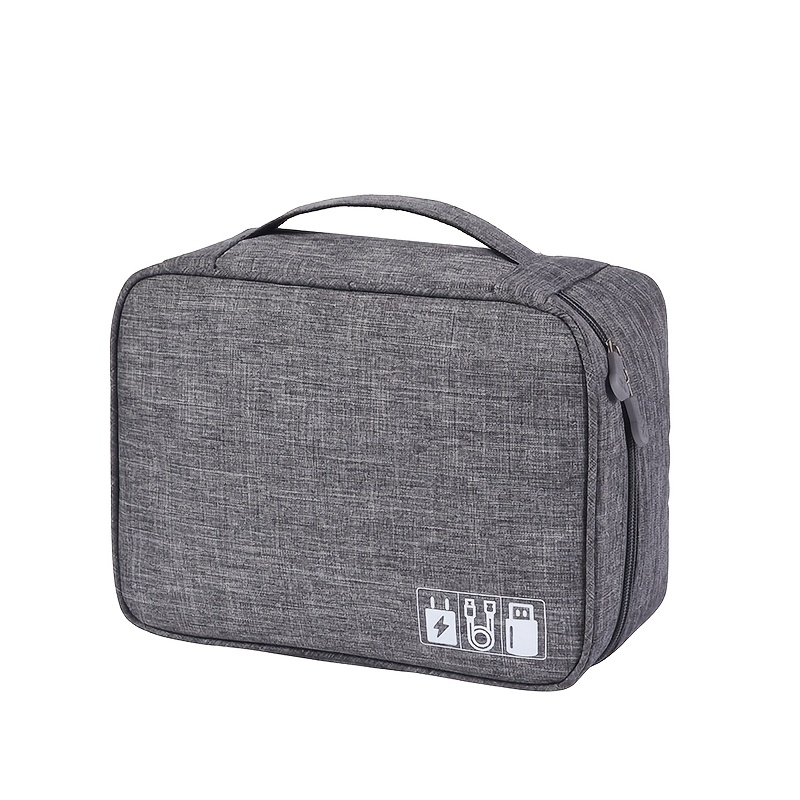 TEMU Jewelry Storage Box Travel Digital Additions Storage Bag, Power Bank Earphone Camera Data Cable Storage Box, Multi-functional Compartment Mobile
