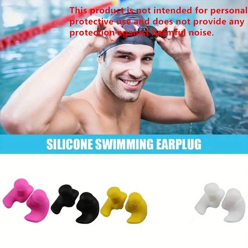 2 6 8 waterproof silicone soft earplugs swimming earplugs suitable swimming waterproof and anti slip portable and durable shower accessories