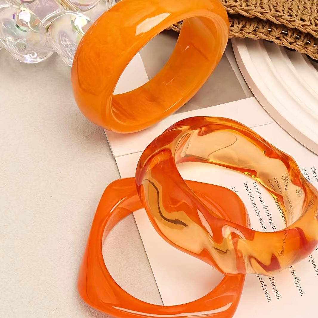 TEMU 3pcs Cute Dopamine Fashion Bracelet Set, Suitable For Women' Wear, Vacations, And Party Occasions