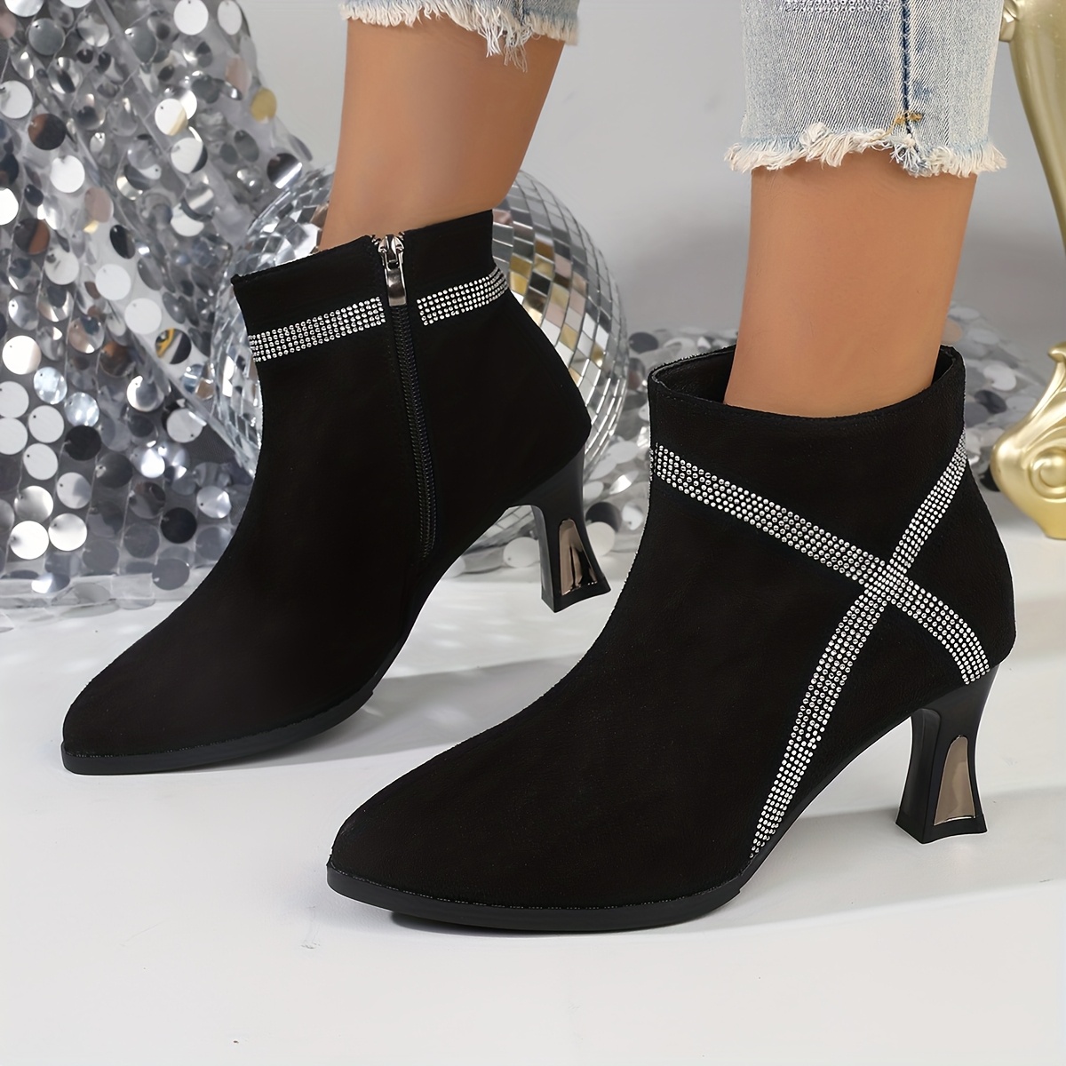 women dress boots sold on Temu Canada