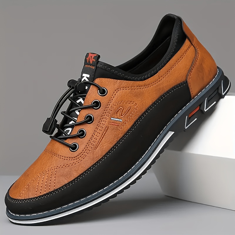 mens casual walking shoes upper quick lock bungee laces   lightweight footwear for daily wear outdoor activities