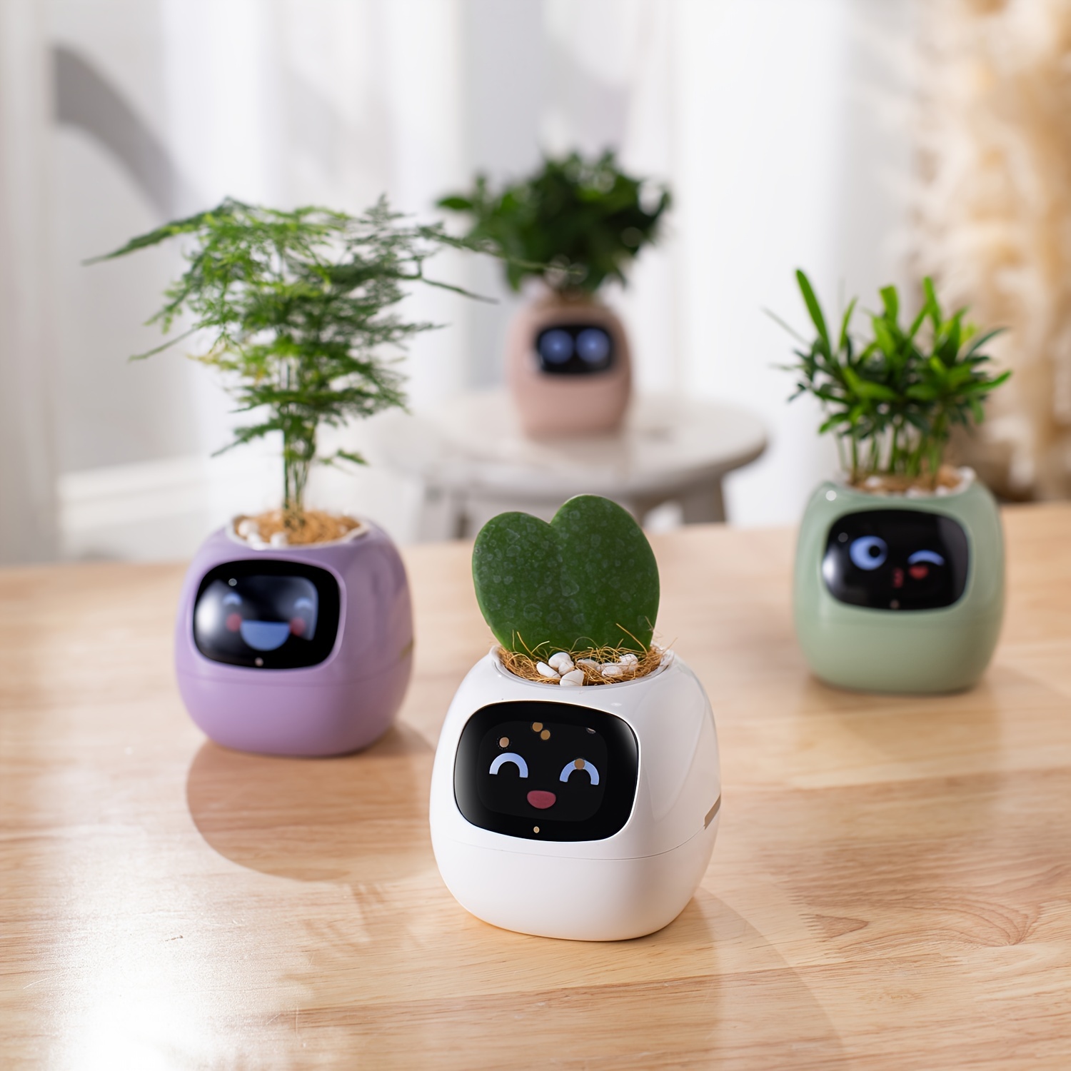 

-ivy Electronic Pet, Smart Flowerpots, With Artificial , Time Temperature Display, And The , Halloween Christmas Gift