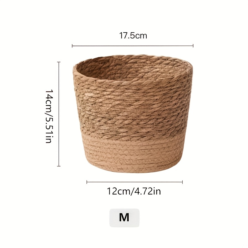 Juego de 3 macetas, macetas tejidas artesanales de estilo bohemio, macetas decorativas para plantas, contenedores para plantas verdes y suculentas, macetas decorativas de interior, macetas de decoración de escritorio. Regalo de jardinería, decoración del hogar