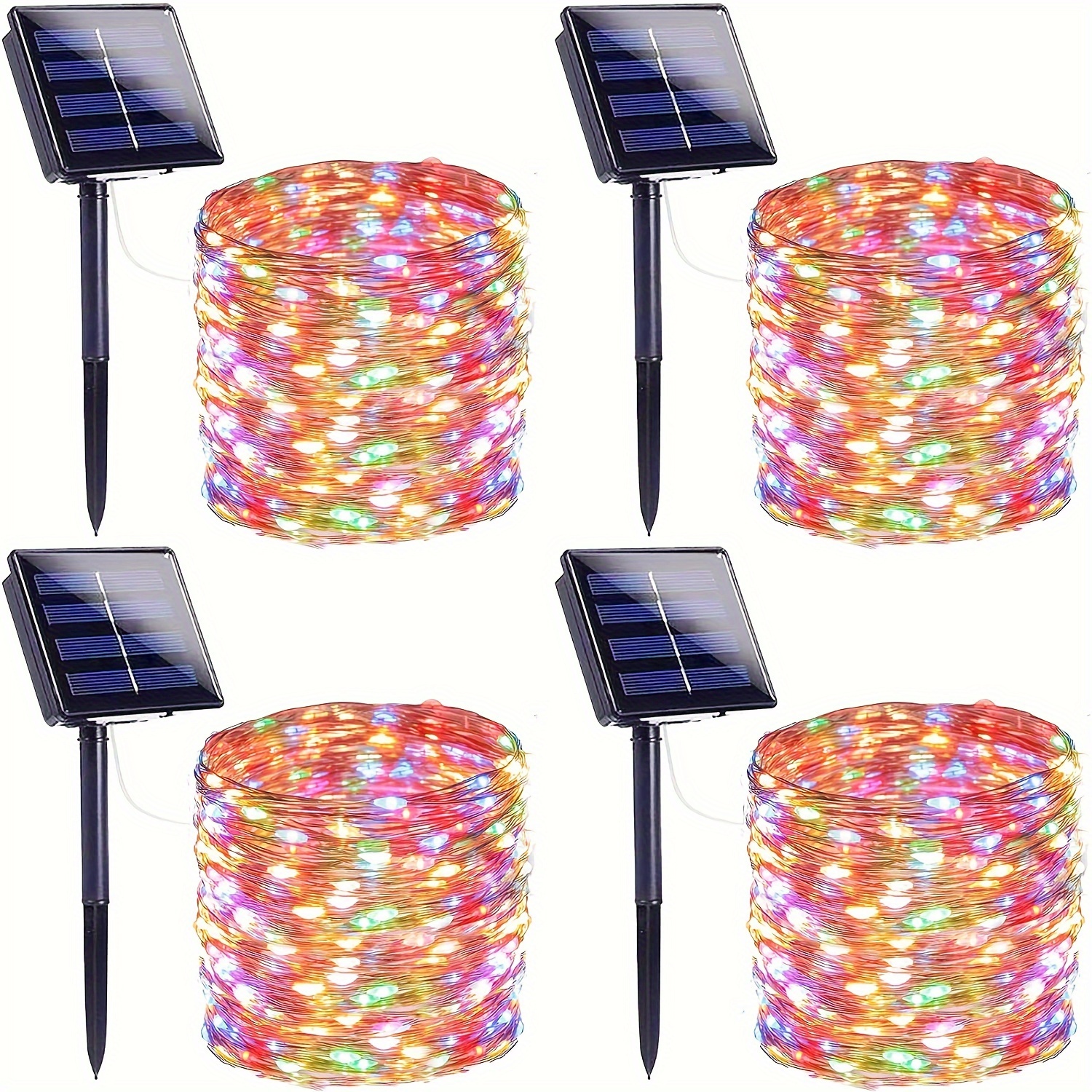 

4 Pack Solar String Lights Outdoor, Extra-long 1200led Solar Lights Outdoor Waterproof, Solar Twinkle Lights Copper Wire 8 Modes Solar Fairy Lights For Xmas Tree Garden Party Wedding (multi-color)