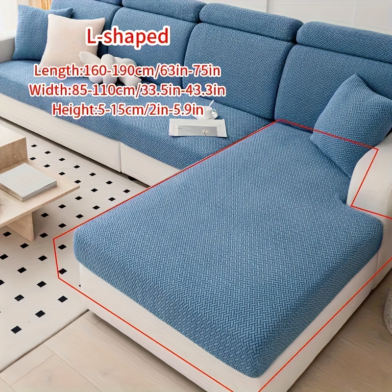 TEMU 1pc Universal Stretch L-shaped Sofa Cover, Soft And Durable Furniture Protector, Suitable For , Cat And , Machine Washable Suitable For Bedroom