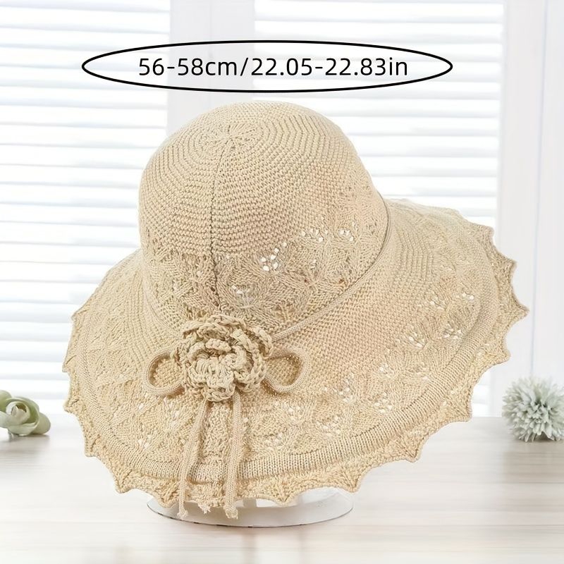 Washable Breathable Foldable Hat Women's Fashion Hollow Sun - Temu