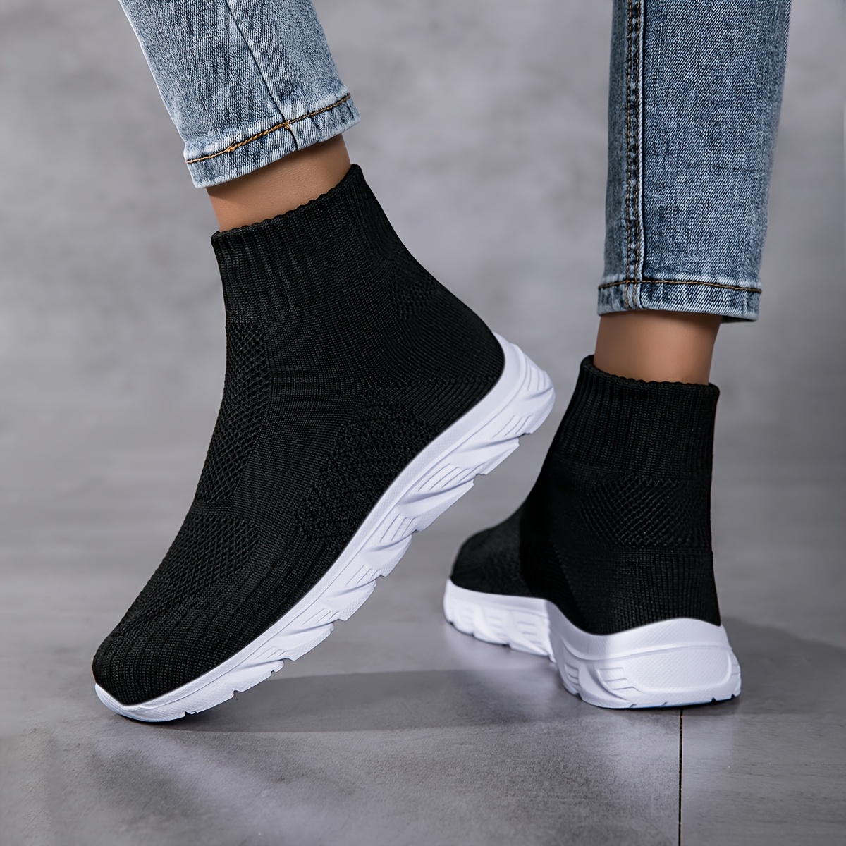 zapatillas punto altas transpirables zapatos Temu Ecuador