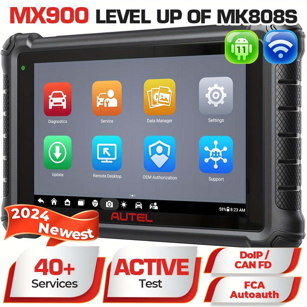 TEMU Autel Mx900 Obd2 Diagnostic Scanner, 2024 Bi Scan Tool, Upgraded Mx808 Mk808s, 40, /, , Fca Autoauth & Sgw, Work With Mv105 Mv108