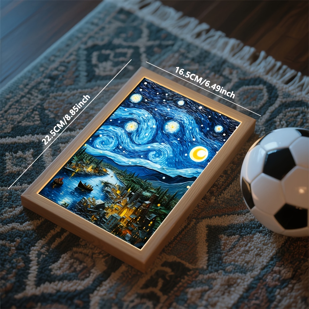 星空led灯画，可挂于壁挂或桌面装饰，卧室/办公室氛围灯，感恩节或圣诞节礼物 商品详情 1