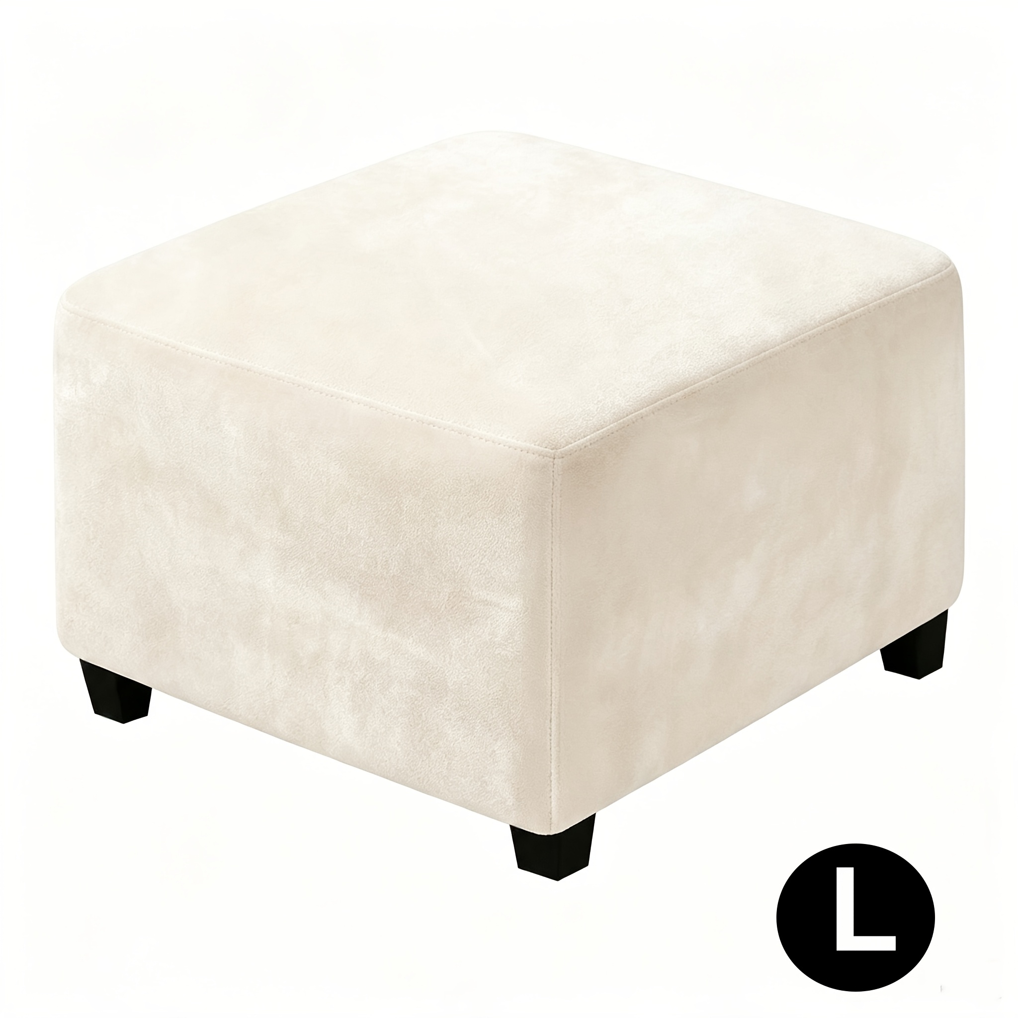 TEMU de Tela de Terciopelo para Taburete Cuadrado, Tejido , Diseño de Elasticidad, Fácil de Limpiar y Lavable a Máquina, para Mascotas, para la