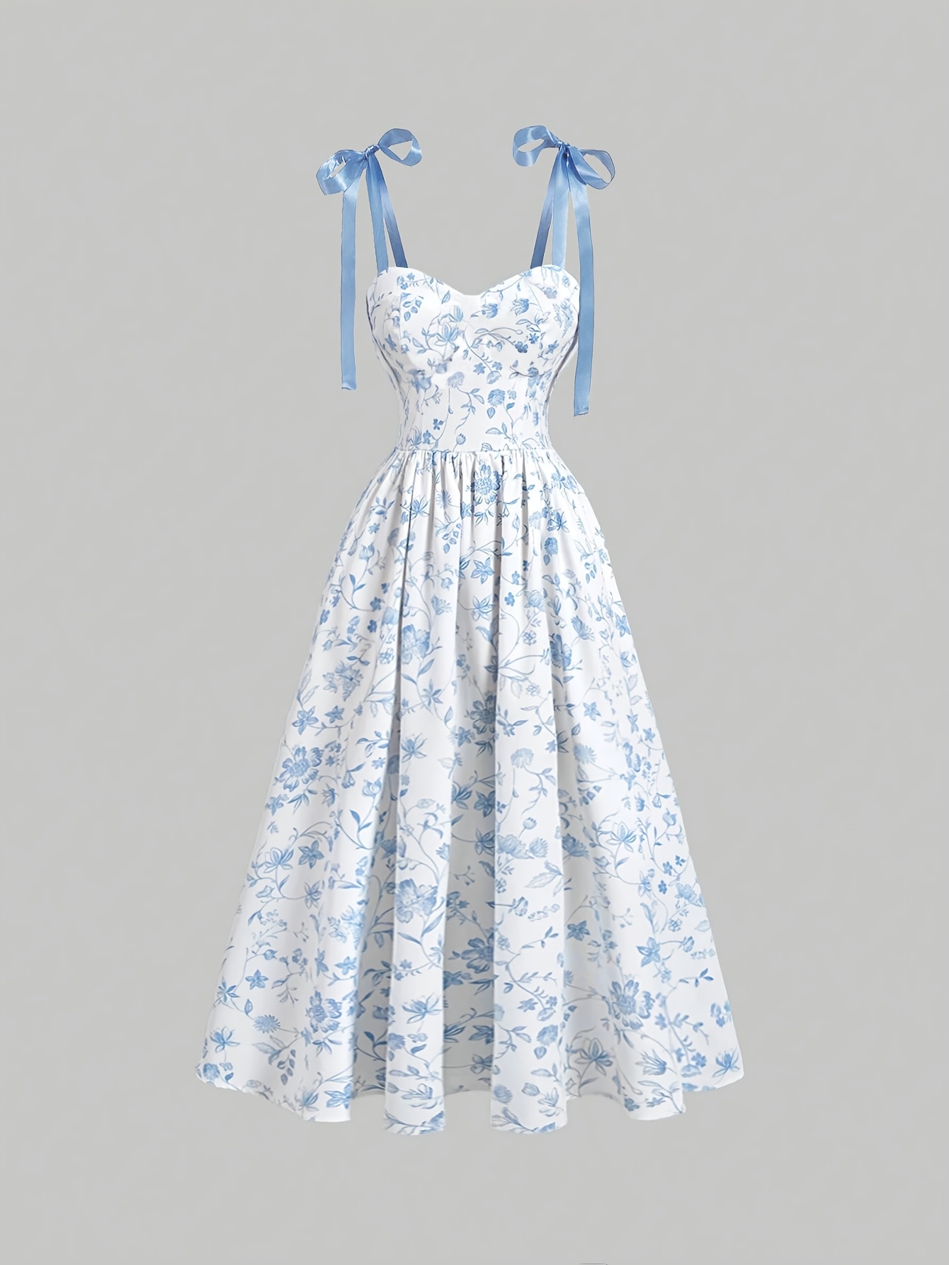 princess polly baby blue dress Marguerite Embroidered Dress main image 1