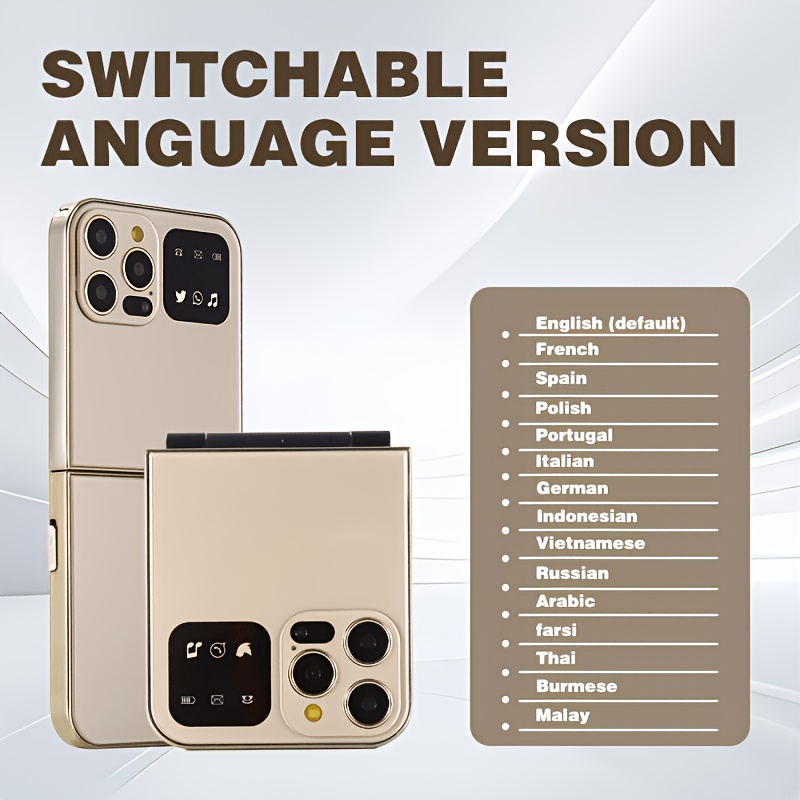 Image of Flip Phone, Easy To Carry, Phone, Flip Portable Mobile Phone With Mode, Equipped With Practical Functions Such As Entertainment Games, Tools, File Management, , Multimedia, Settings, Contacts