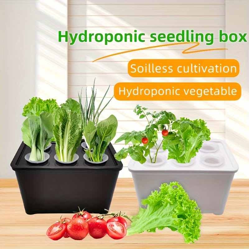 

1set Modern Hydroponic Seedling Kit - Soilless Cultivation System For Indoor Gardening, Plastic Tray With Multiple Components, Unfinished , Suitable For Vegetables, Herbs, No Power Required