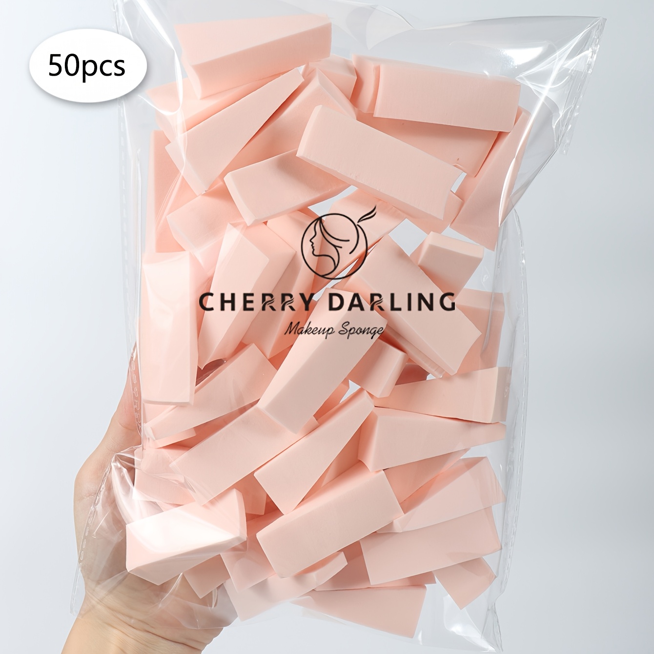 Image of Wedge-shaped Makeup Sponges, 50pcs Set, Foundation Makeup Sponges For Flawless Application Of Liquid, Cream, And Powder Makeup. Cosmetic Sponges, Latex-free, Suitable For Dry And Wet Use Random Colors