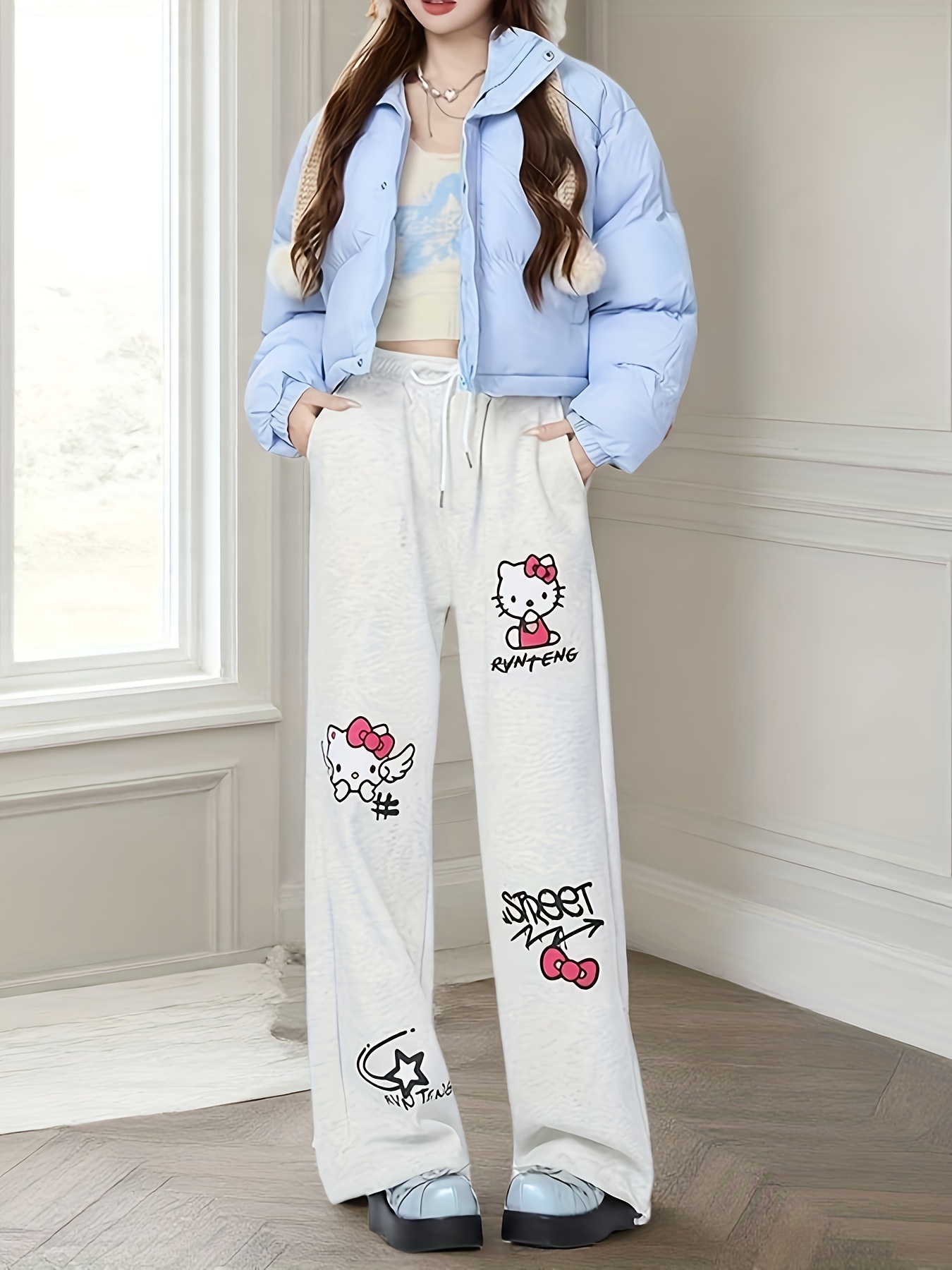 Womens Sweatpants Girls Cute Sweatpants Cute Kawaii Pattern Kids Sweatpants – Official Store