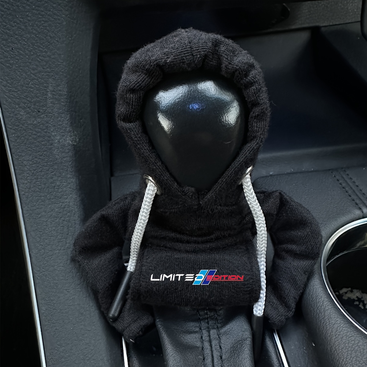 Image of 1pc Hoodie Sweatshirt Design Car Gear Shift Knob Cover Gear Handle Decoration For F20 F30 F10 E90 E60 E87 X1 F48 X3 F25 G01 X5 E70 F15 G01