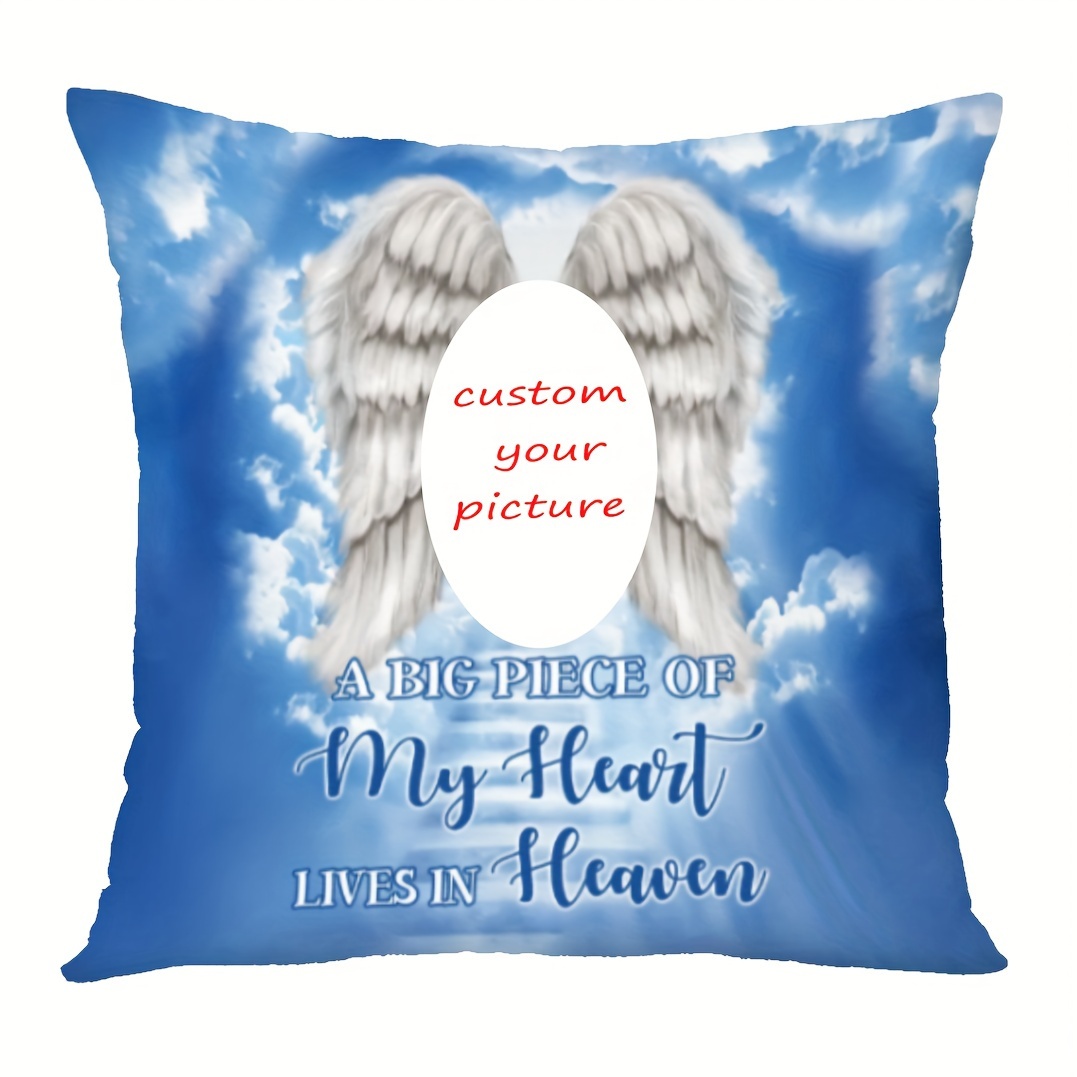 

Customizable 18x18 Inch Soft Throw Pillow: Perfect Gift For Bereavement And Compassion, Cherish Beloved Memories, Custom Memorial Pillow, , Lost Dad, In Memory Of Love, Home Decor, No Pillow Core