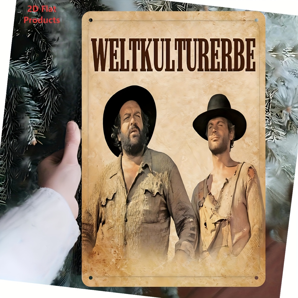 E-shop 2D Flat - Vintage Bud Metall Wandkunst - Robustes Eisen Landhausstil Poster, Kein Benötigt, für Feiertage, Retro Dekoration, Klassisches Themen