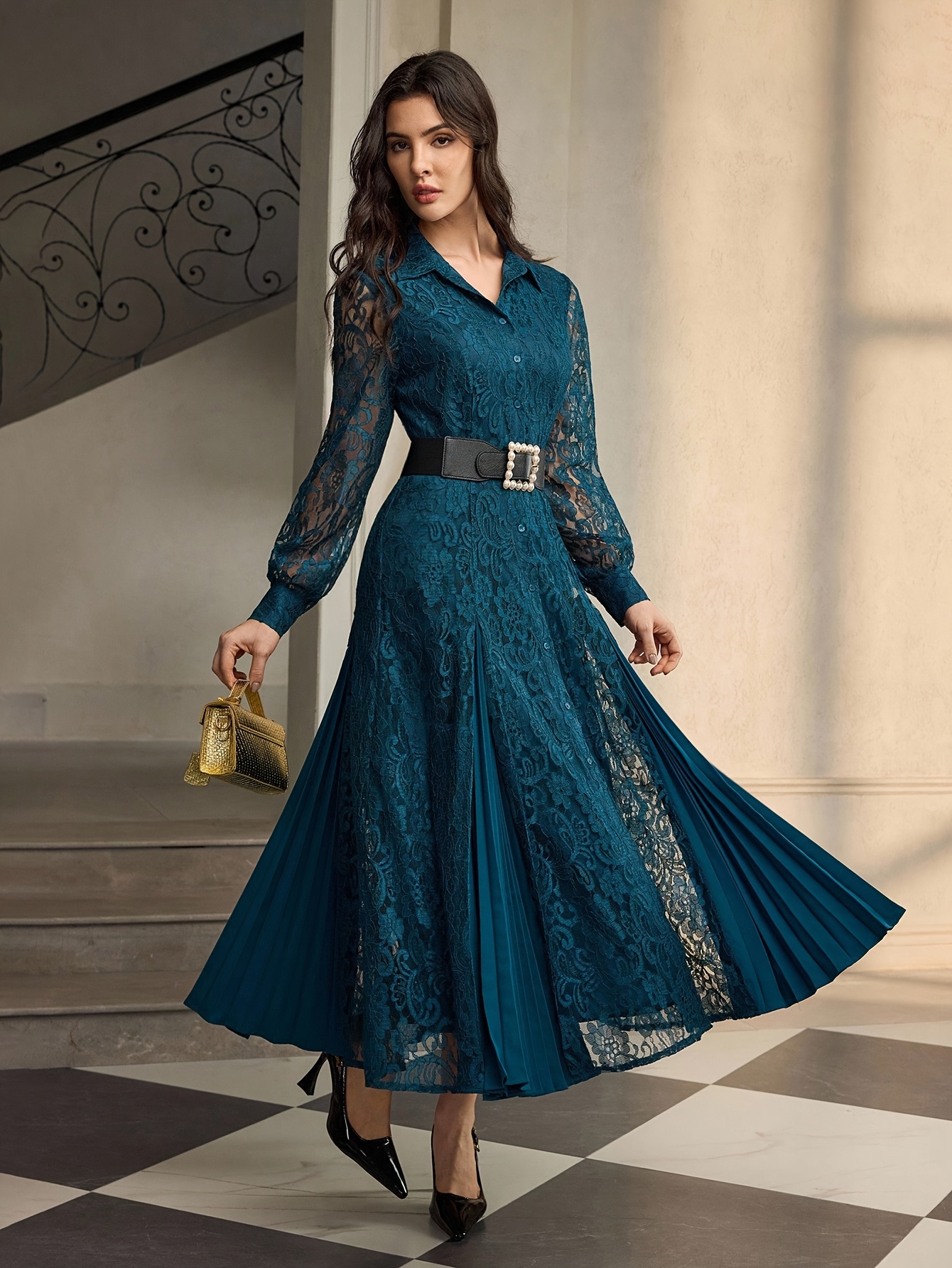 chinese dress ladies Long Sleeve Noir Lace Jacket 2 / Noir