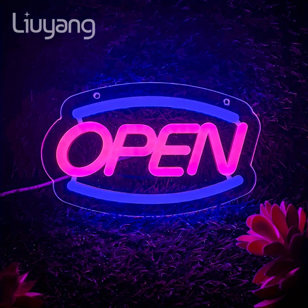 

1pc Open Style Neon Signs, Store Neon Lights, Usb Powered Creative Neon Signs, Room Decoration For Shop, Wall Decoration For Bar, Board Room And Party.