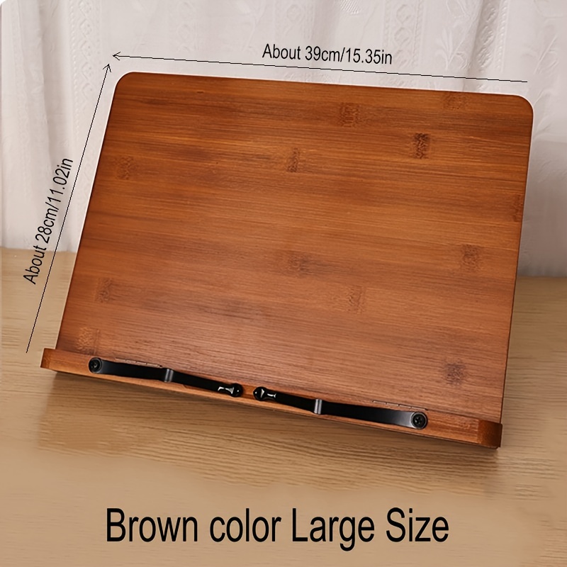 large bamboo size 2 colors adjustable foldable at any angle 6 levels with page clips book stand for reading watching movies kitchen table learning reading stand 1 as a gift for friends on holidays as a birthday party   stand