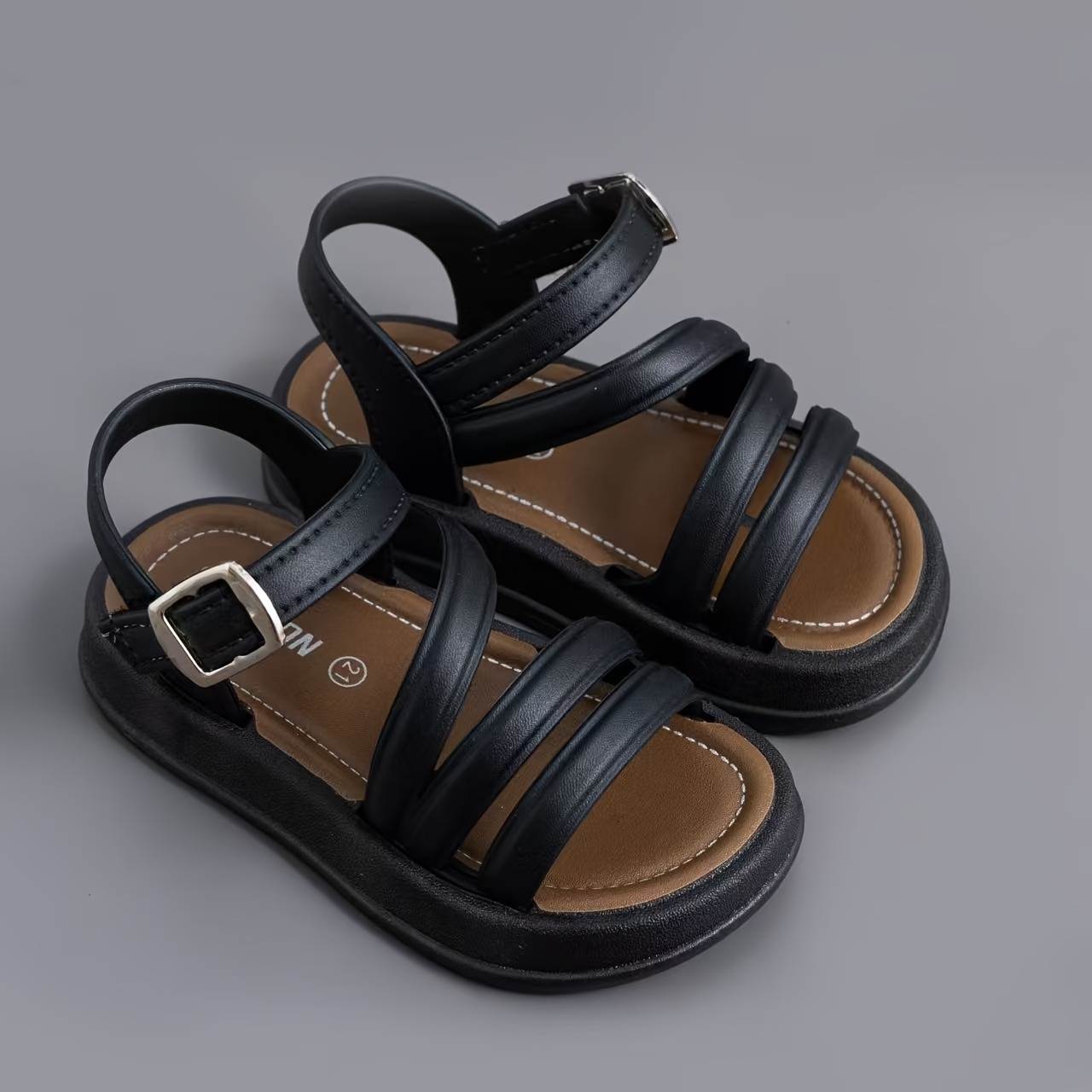 TEEOEC Girls' Summer Sandals 2024 Upgraded Lightweight Breathable Princess Shoes with Adjustable Straps, Geometric & Striped Patterns, Durable PVC Soft Sole for Outdoor Beach Casual - 3 Colors (Black/Brown/White & Pink), Cute Sandals, Beach Wear for Youngsters, Trendy Youngsters Footwear, Flexible Youngsters's Footwear, Stylish Youngsters Footwear, Comfortable Youngsters Footwear