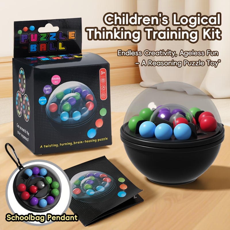 Color Matching Puzzle Ball Rotating Brain Teaser Toy For Kids 3d Puzzle Game 3+