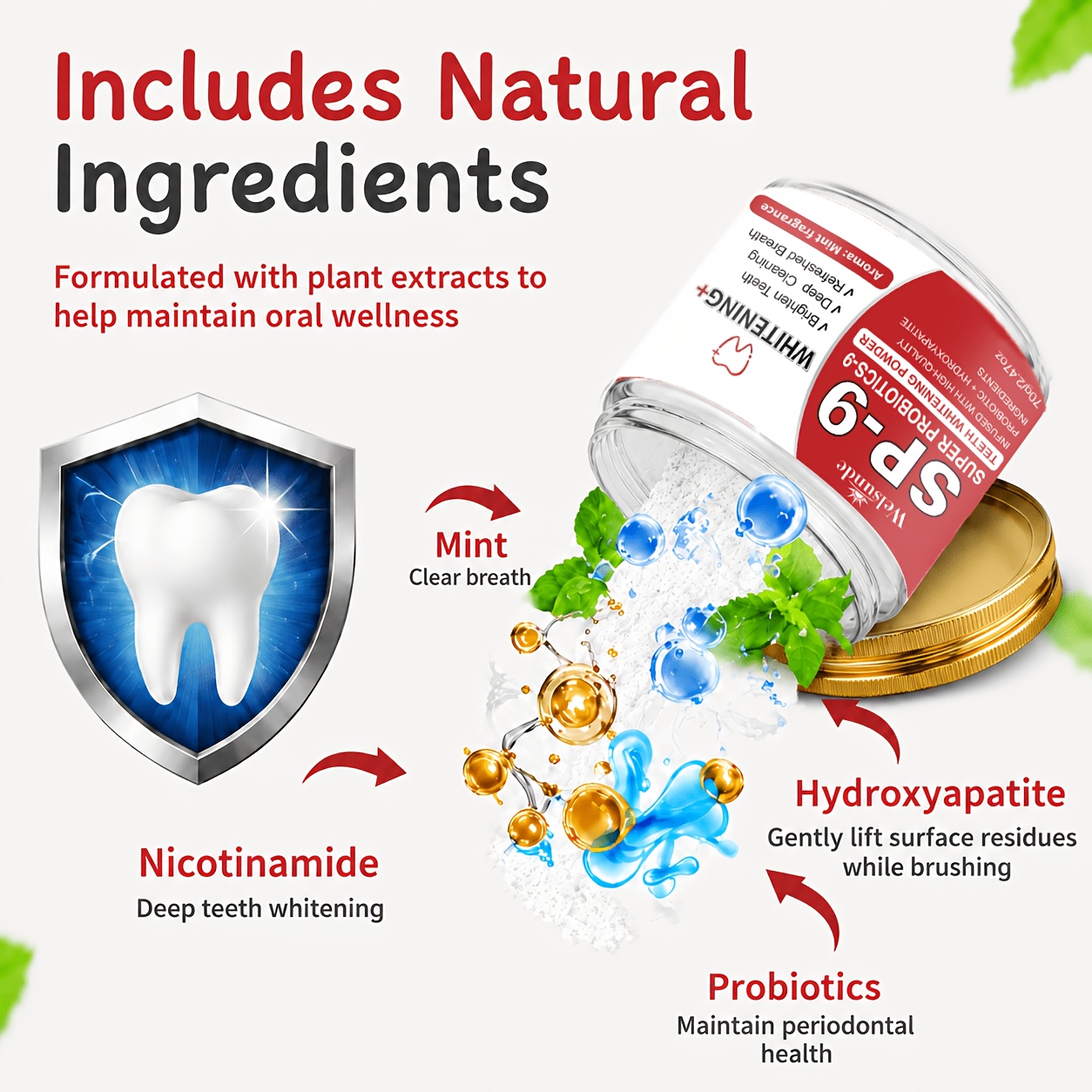 [Teeth Tech] SP-9 Super Probiotics Teeth Powder Toothpaste
