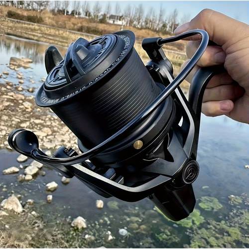 professional sea fishing 8000 14000 large metal wire cup fishing reel suitable for large fish such as golden with a braking force of 25kg for long distance casting reel adjusted for smooth rotation