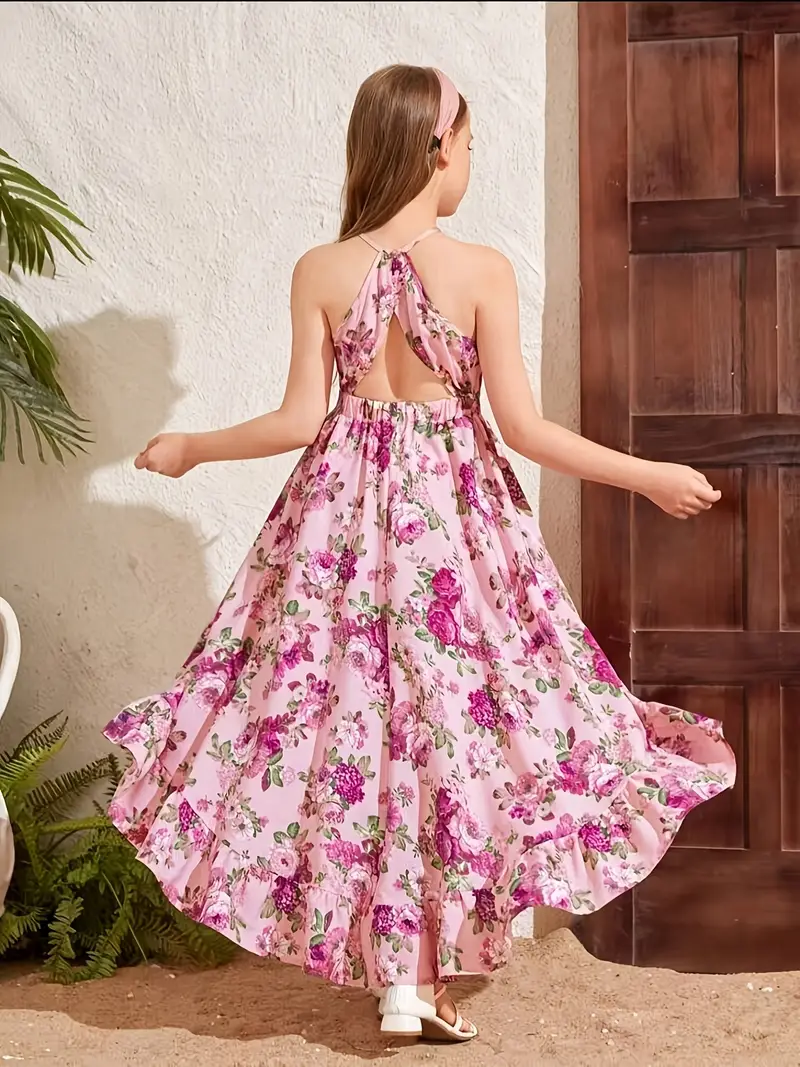 elegant floral print midi dress teen girls sleeveless - Temu elegant floral print midi dress teen girls sleeveless - Temu