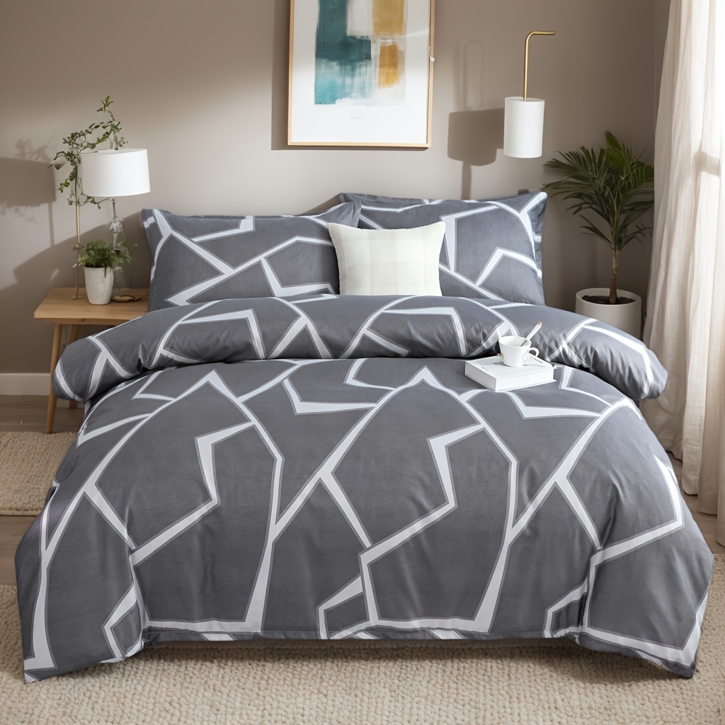 Image of Abstract Space Pattern Bedding 3pcs Set (1pc Duvet Cover, 2pcs Pillowcases, Not Included) New Year Chinese New Year Valentine's Day Mother's To School